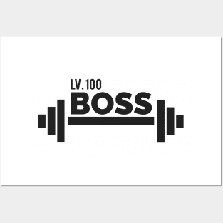 Lv. 100 Boss black Posters and Art